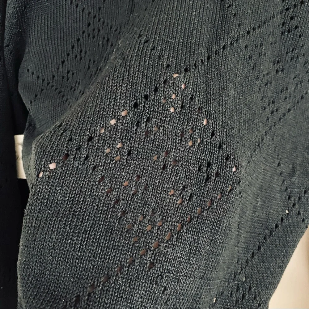 Vintage Susan Bristol NWT Patchwork Scottish Dog & Plaid‎  Sweater Size Small - Picture 4 of 5